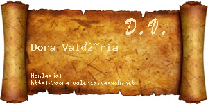 Dora Valéria névjegykártya